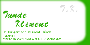tunde kliment business card